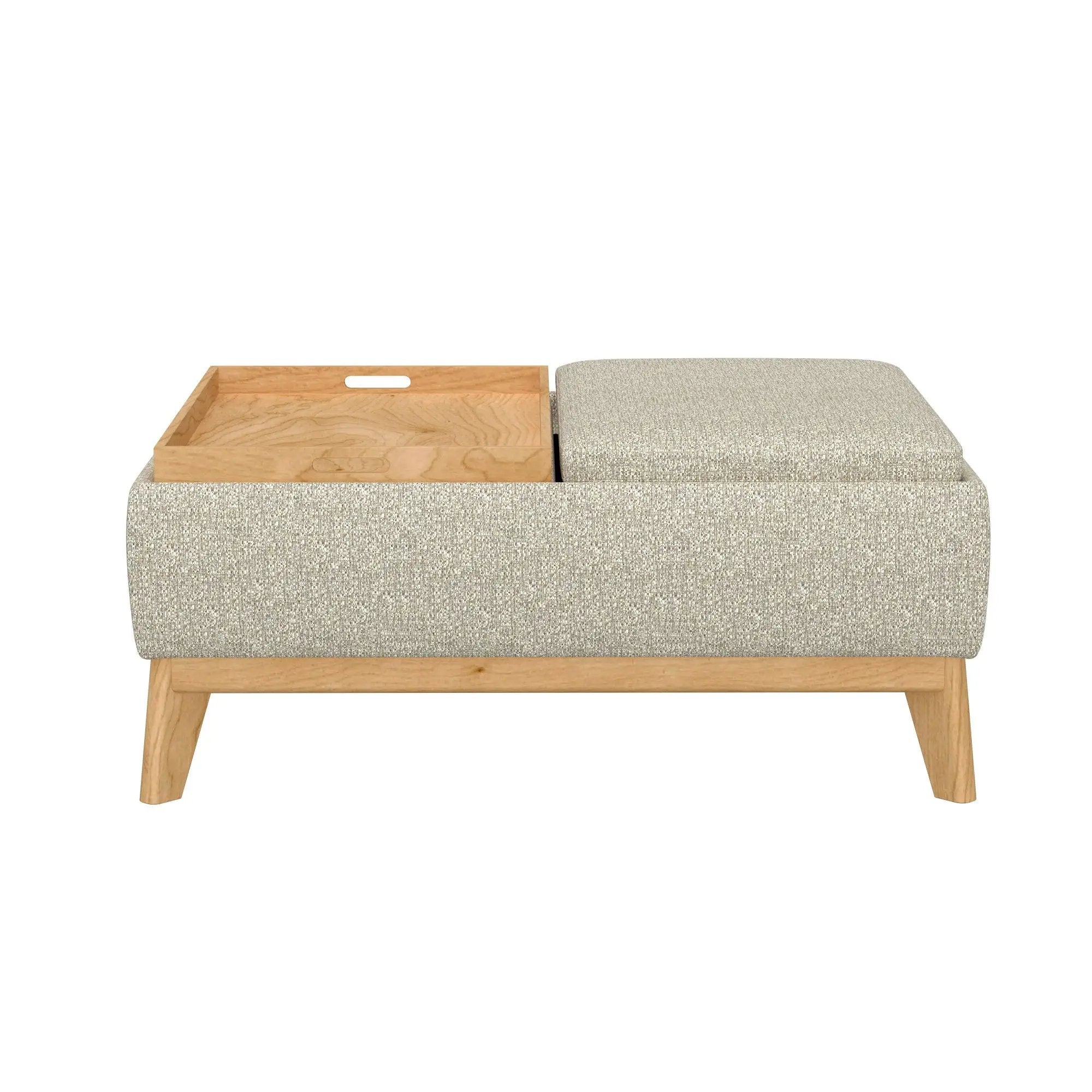 Reversible Tray Ottoman - Tan by Unique Piece Furniture