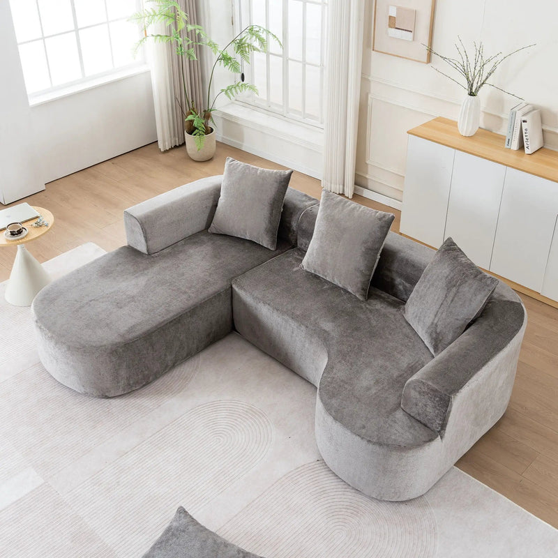 Modular Sectional Sofa With L Shape Chaise With Deep Seat by HouseOfZazla