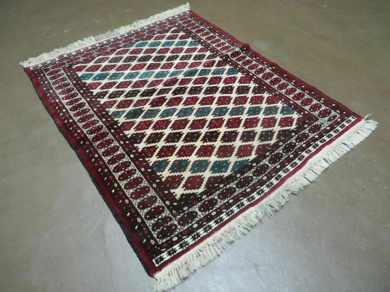 3' X 4' Vintage Handmade Pakistan Bokhara Turkoman Balouch Wool Rug Mat Nice by Jewel Rugs