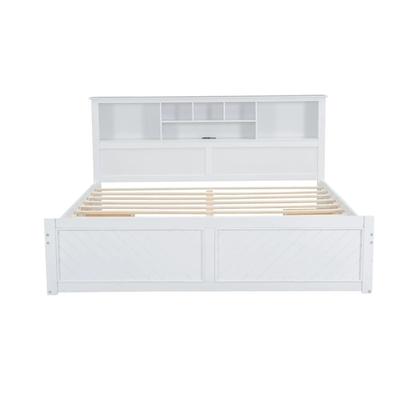 Platform Bed With Multi Storage Headboard, USB And Drawers by Unique Piece Furniture