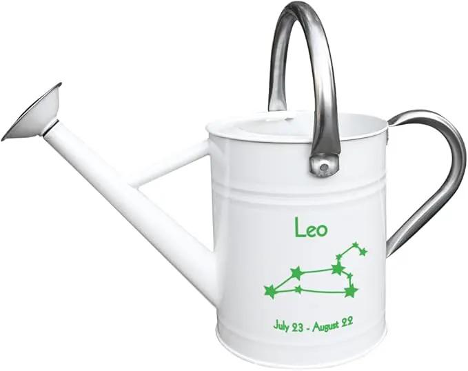 Metal Watering Can for Outdoor and Indoor Plants, Watering Can Decor, 1 Gallon (Leo) by GreenHaven Gardens