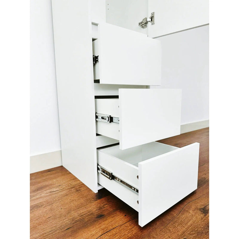 Elise - Slim Modular Closet Cabinet With Drawers - White by HouseOfZazla