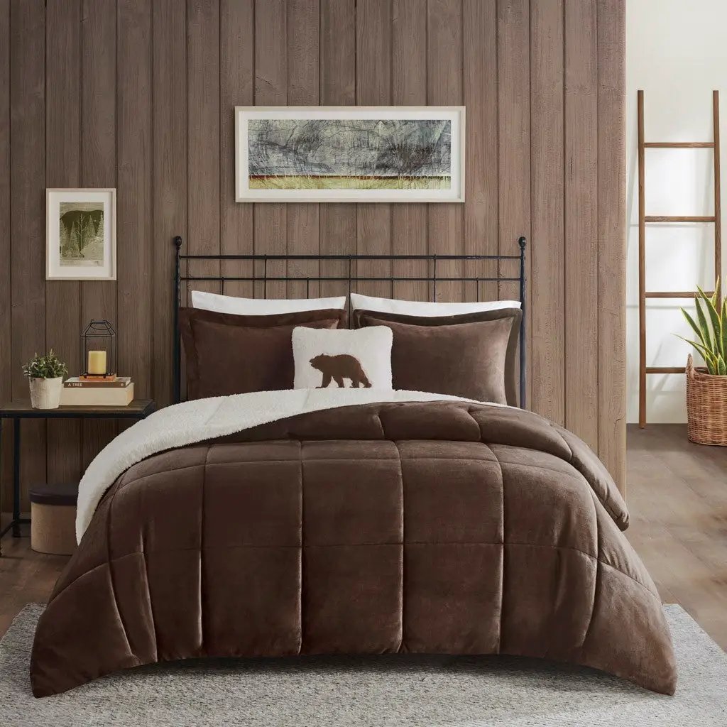King Plush to Sherpa Down Alternative Comforter Set by HouseOfZazla