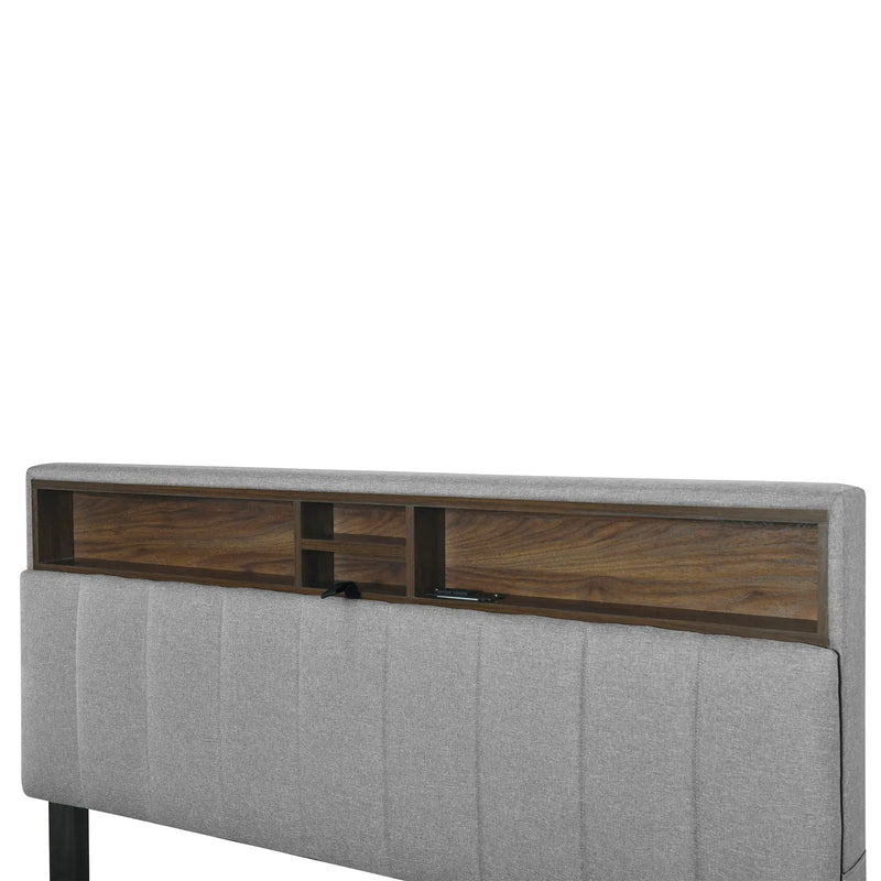 Upholstered Platform Bed With Storage Headboard, Trundle & 2 Drawers And A Set Of Sockets & USB Ports by HouseOfZazla