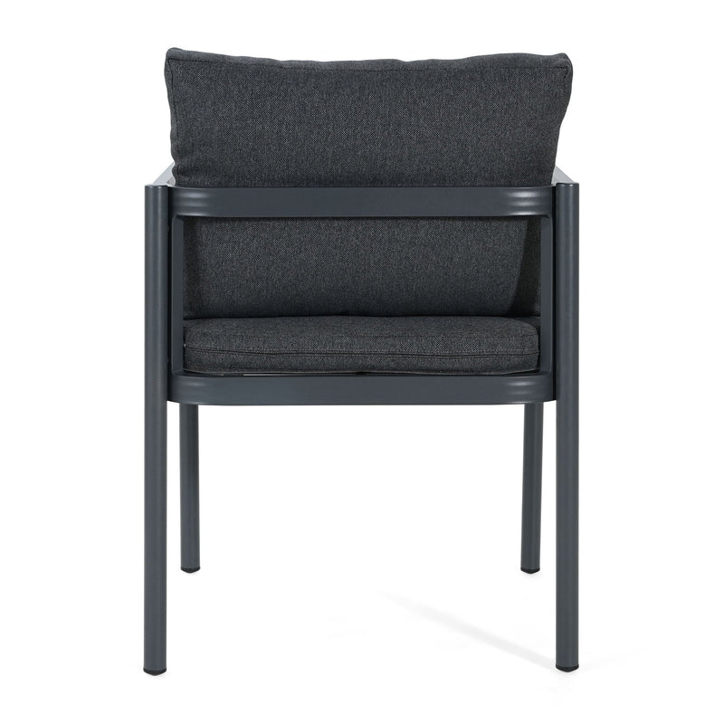 7 Piece Outdoor Dining Set With Table And 6 Chairs - Black / Gray / Teak by HouseOfZazla
