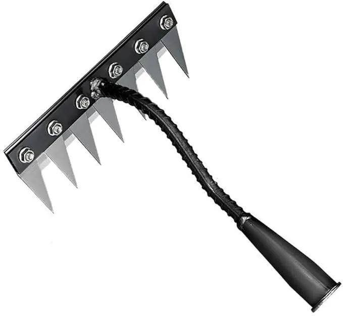 Gardening Hand Weeder Tool,Manual Weeder Tool with Detachable Blades, 4 Sizes High Carbon Steel Dual-Edge Design for Farm Garden Lawn Weed Removal, Soil Cultivation & Root Extraction (7 Tines) by GreenHaven Gardens