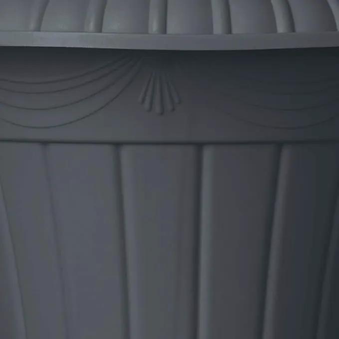 PL20GY Classic Traditional Plastic Urn Planter Indoor/Outdoor, 10" x 12", Gray by GreenHaven Gardens