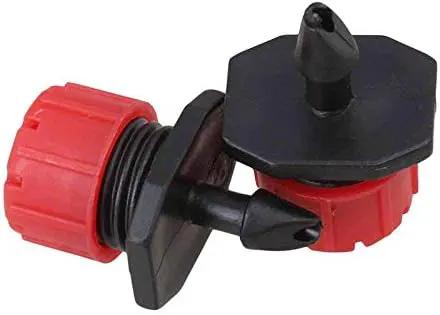 Drip Irrigation Kit Adjustable Drip Irrigation Dripper, Drip Irrigation Tee Rod Connector, Lawn and Herb Garden Irrigation Hose Fitting Sprinkler Irrigation System / 50 Pairs(Black+ Red) by GreenHaven Gardens