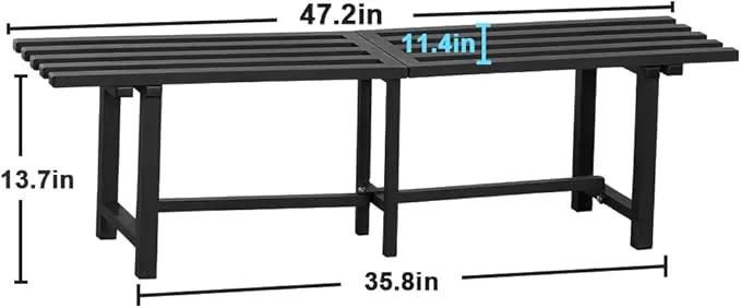 Chic & Robust 300 LBS Capacity Aluminum Plant Stand - Your Indoor & Outdoor Plant Display Solution, Size: L47.2 x W11.4 x H13.8 inch. by GreenHaven Gardens
