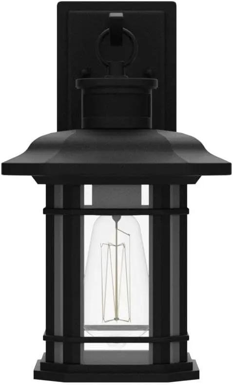 Outdoor Light Fixture With Motion Sensor, Dusk To Dawn Modern Exterior Porch Lights Wall Mount, Anti-rust 100% Aluminum Outdoor Wall Lantern, Black Farmhouse outdoor wall light For Garage Backyard by GreenHaven Gardens
