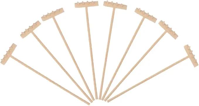 EXCEART Mini Rake Set - 24 Pcs Miniature Sand Garden Tools for Zen Meditation - Bamboo Smooth Toolkit for Kids Sand Tray by GreenHaven Gardens