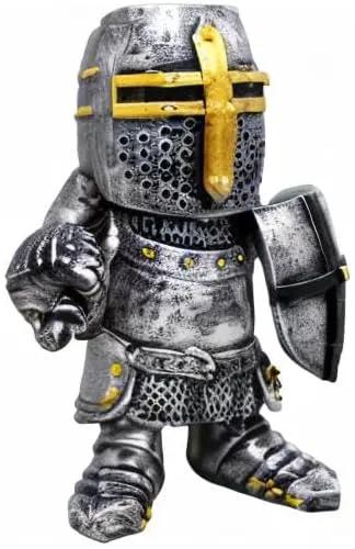 nezababy 8 pcs Knight Gnomes Guard Garden Statue Decoration Medieval Wee Crusader Battle Swordsman Fighting Outdoor Figurines Lawn Decor Resin (H) by GreenHaven Gardens
