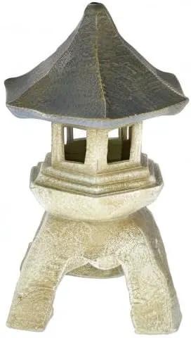 Design Toscano NG29869 Asian Decor Pagoda Lantern Statue, Medium, Two-tone stone by GreenHaven Gardens