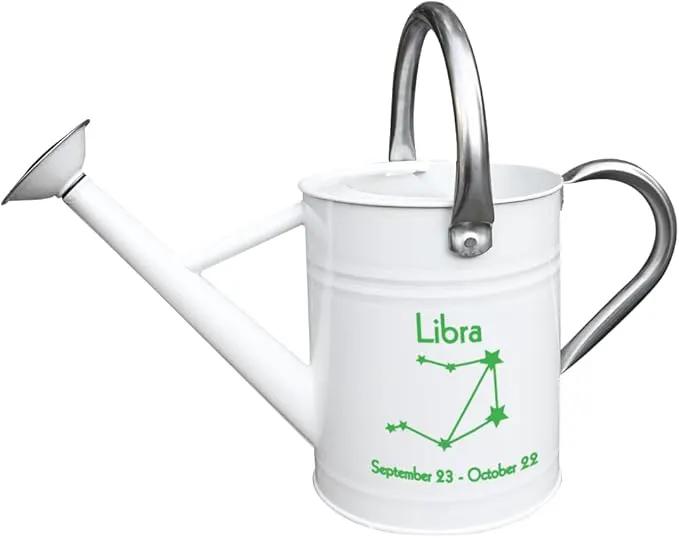 Metal Watering Can for Outdoor and Indoor Plants, Watering Can Decor, 1 Gallon (Libra) by GreenHaven Gardens