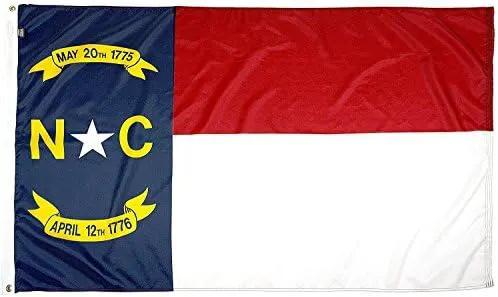 FlagSource North Carolina Nylon State Flag, Made in the USA, 4x6' by GreenHaven Gardens