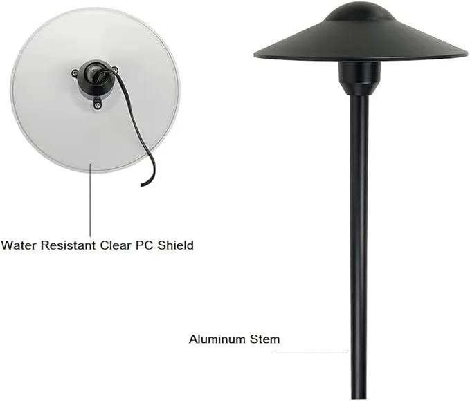 Cast Aluminum Low Voltage Landscape Lighting Pathway Lights Included Ground Spike,Wire Connectors Free Replaceable 3 Watts G4 LED Bulb Warm White 2-Pack by Outdoor Solar Outlet