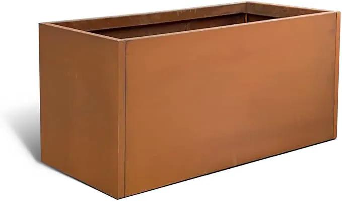Corten Steel Planter Box Rectangular Planters Large Outdoor Planter Metal Planter Box for Tall Plant Trough Rustic Patina for Garden Yard Commercial Residential Farm 16 in x 31.5 in x 16 in by GreenHaven Gardens
