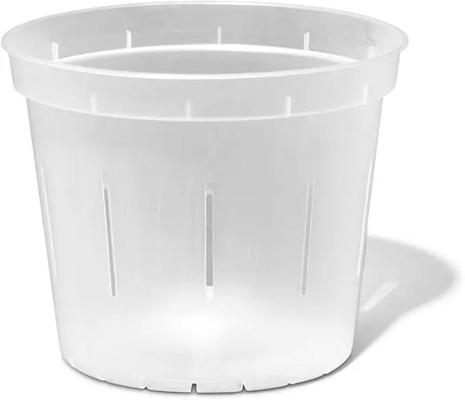 rePotme 5 inch Orchid Pot 3 Pack - Slotted Orchid Pots with Holes for Repotting (Crystal Clear) by GreenHaven Gardens