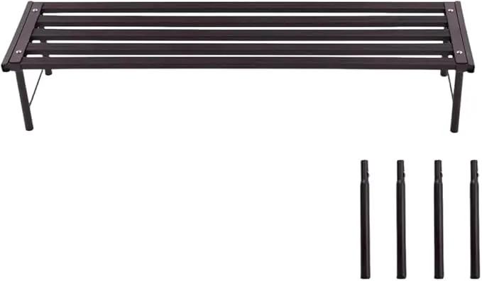Metal Plant Stand, Rust-proof Aluminum Flower Pot Stand, Plants Display Stands Decoration Racks for Living Room Balconies and Gardens (90 Ebony) by GreenHaven Gardens