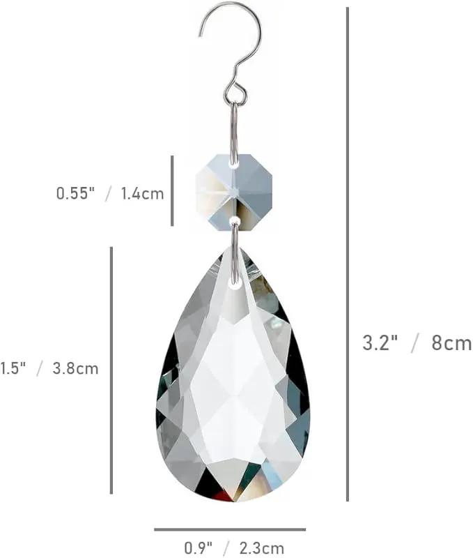 12pcs Crystal Suncatchers, Hanging Crystals Chandelier Prisms for Windows, Rainbow Maker Home Decoration by GreenHaven Gardens