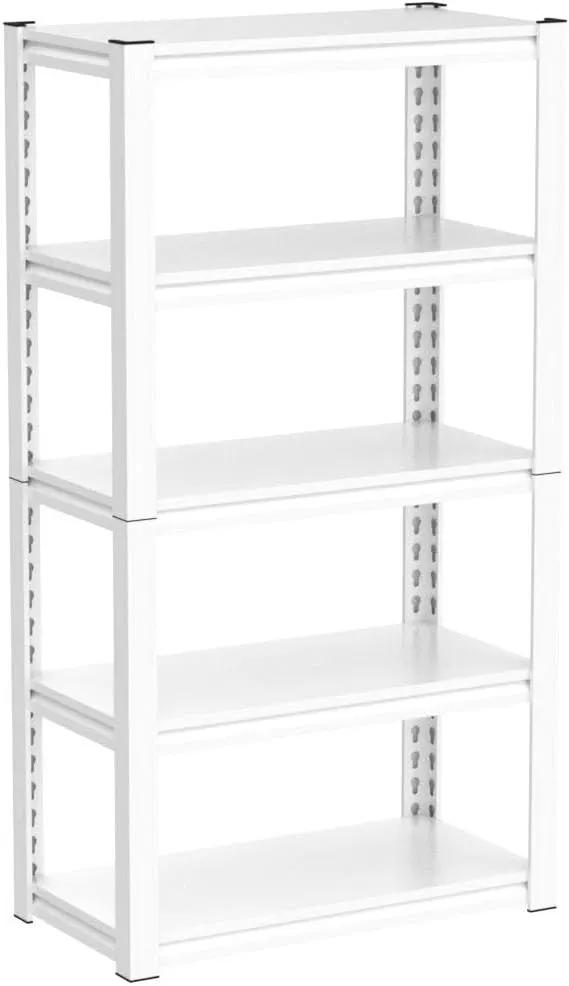 Raybee 72''H Garage Shelving Heavy Duty Storage Shelves Load 2010LBS Adjustable 5 Tier Heavy Duty Shelving White Garage Sheves Pantry Shelf for Kitchen Closet 72''H*31.7''W*16.3''D, 2Pack by GreenHaven Gardens