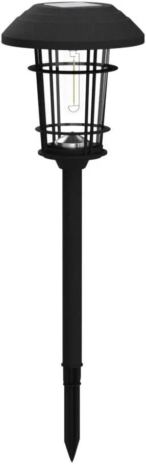 Grand patio Solar Outdoor Lights, 5 Pack, Glass Light Metal Pathway Light, Waterproof Landscape Lighting, Automatic Dusk and Dawn Sensor (Slate Gray) by GreenHaven Gardens