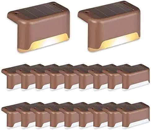 SOLPEX 20 Pack Solar Deck Lights Outdoor, Waterproof Led Lights for Outdoor Stairs, Step, Fence, Yard, Patio, and Pathway(Warm White) by GreenHaven Gardens