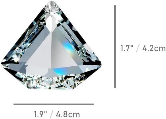 2PCS Clear Diamond Crystal Sun Catcher Prisms, STINO Hanging Suncatchers with Glass Prism, Rainbow Maker for Windows, Balcony, Kitchen, Garden Decoration (1, Diamond Clear 2Pcs) by GreenHaven Gardens