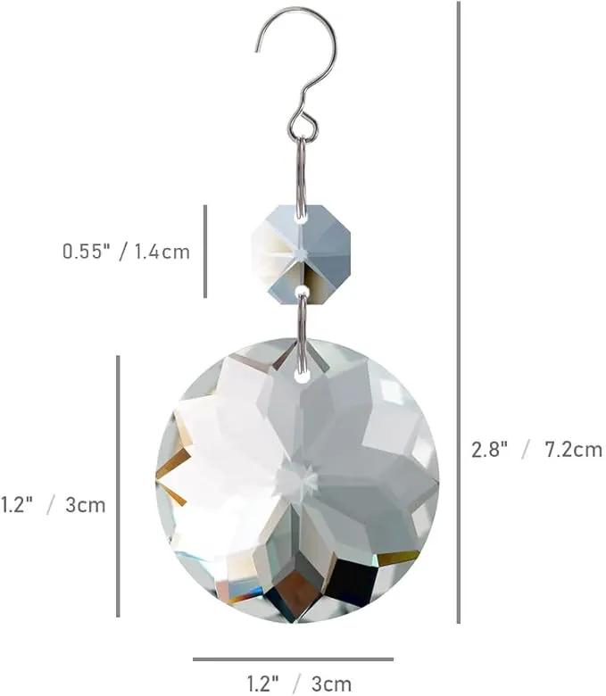 12pcs Crystal Suncatchers, Hanging Crystals Chandelier Prisms for Windows, Rainbow Maker Home Decoration by GreenHaven Gardens