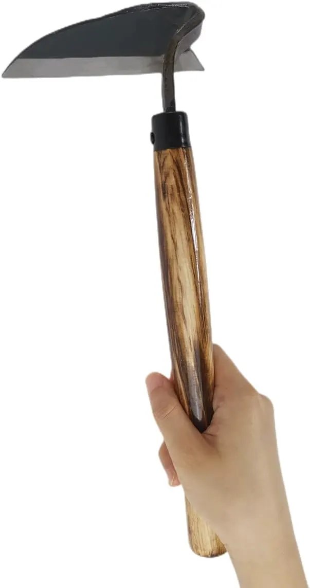BOHAI Weeding Sickle, Japanese Style Sickle Garden Hoe Hand Weeder Tool Very Sharp Edge(Full Size) by GreenHaven Gardens