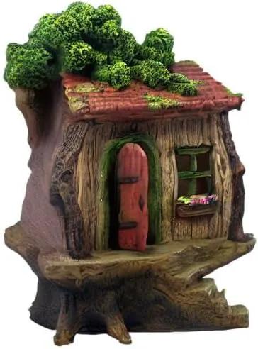 Fairy Garden House – Fairy House for Outside – 9” High with Door That Opens – Sturdy Fairy Garden Building – Lovely Miniature Garden Accessories Supplies by GreenHaven Gardens
