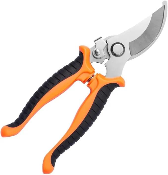 szhdxsy Garden Pruning Shears, 7.5" Professional Gardening Scissors, SK-5 Stainless Steel Blade Tree Secateurs, Manual Pruner for Plants, Gardening, Trimming, Garden Tools by GreenHaven Gardens