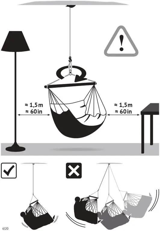 LA SIESTA® - XL King Domingo Hammock Swing Chair & CasaMount - Weather & Tear Resistant Hanging Chair - Outdoor Indoor Hammock Chair w/Suspension Kit for Walls Ceilings Square Beams - Sea Salt by GreenHaven Gardens