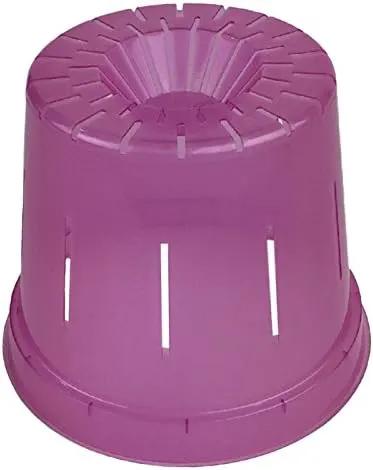 rePotme 6" Slotted Clear Orchid Pots 3 Pack (Rose Quartz) by GreenHaven Gardens