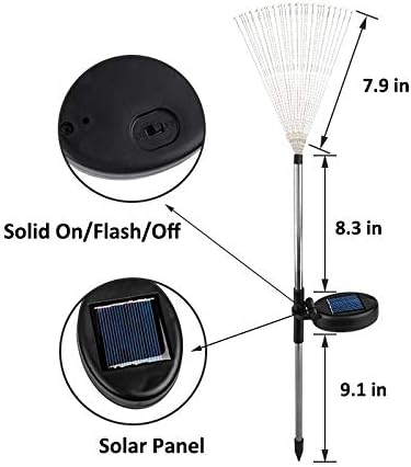 DIY Solar Garden Lights ETL Certified, 105 LED Solar DIY Flowers Fireworks Stars Lights Outdoor, RockyMars Waterproof Solar Powered Pathway Lights for Path Lawn Walkway Patio Yard Christmas, 2 Pack by GreenHaven Gardens