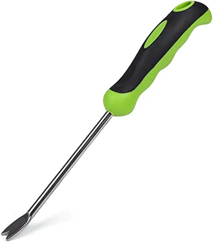 Maxmoral 12.99 Inch Garden Hand Weeding Tool with Ergonomic Handle Stainless Steel Farm Transplant Gardening Plant Loosening Root Starter by GreenHaven Gardens