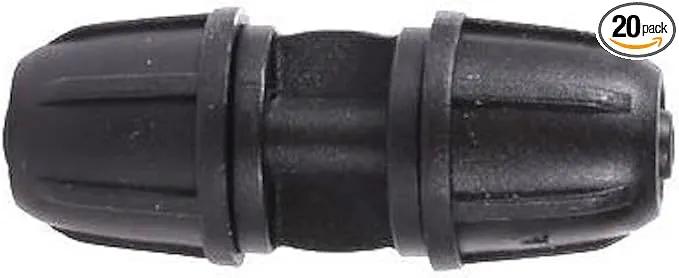 20-Pack Quick-Connect Locking 1/4" Drip Irrigation Coupling Connectors, Upgraded Fittings for 1/4 Inch Irrigation Tubing, Drip Kit (Coupling - 20 Pack) by GreenHaven Gardens
