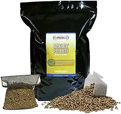 The Pond Guy Barley Straw Pellets Natural Clarifier for Water Gardens & Fountains, Treatment for Cloudy Ponds, Koi Fish, Plant & Pet Safe, 12 lbs by GreenHaven Gardens