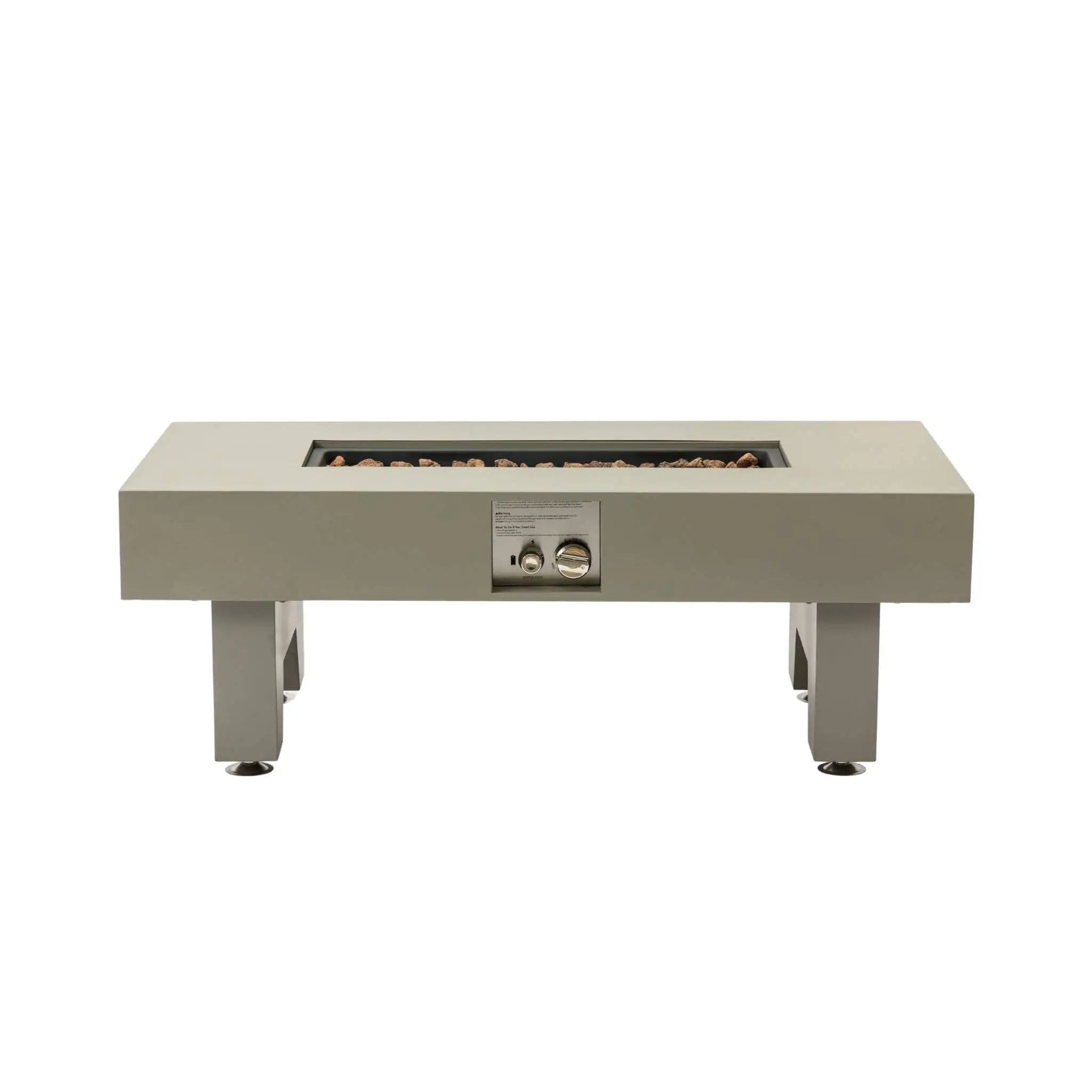 Alora 42-Inch 50K BTU Iron Liquid Propane Fire Pit Table With Glass Stones (SAK63845) by SAKSBY WHOLESALE