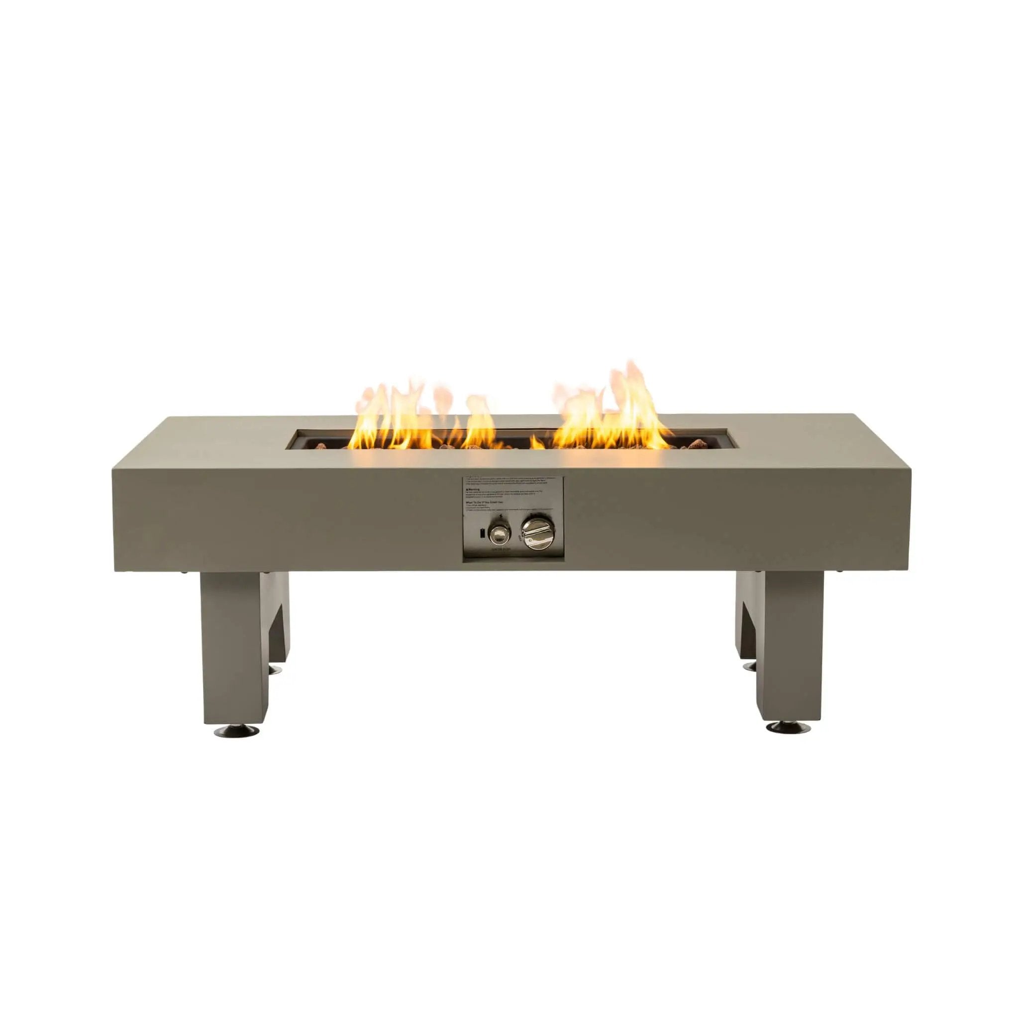 Alora 42-Inch 50K BTU Iron Liquid Propane Fire Pit Table With Glass Stones (SAK63845) by SAKSBY WHOLESALE