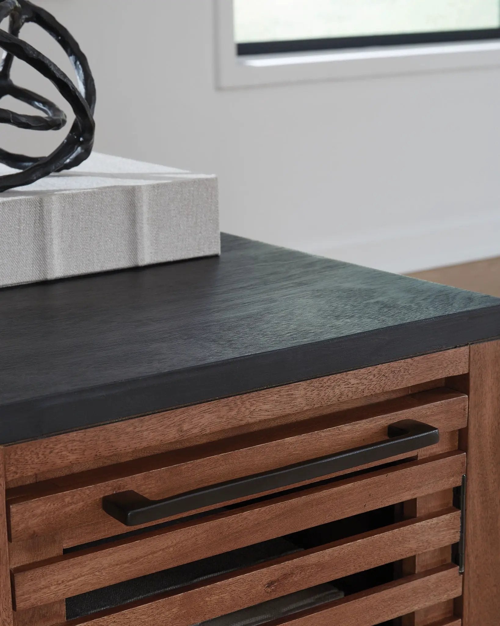 Kallari - Chair Side End Table - Warm Brown / Black by Unique Piece Furniture