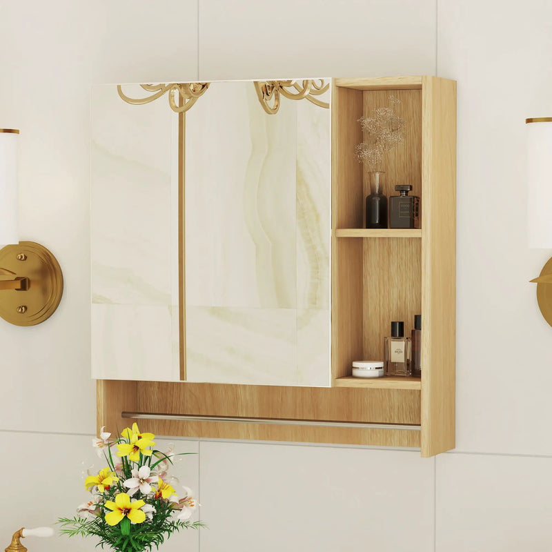 Bathroom Mirror Medicine Cabinet Wall Mounted With Shelves by HouseOfZazla