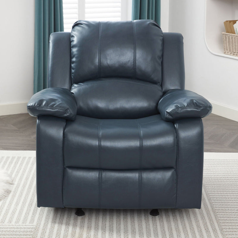 Charlotte - Gel Glider Recliner - Blue by HouseOfZazla