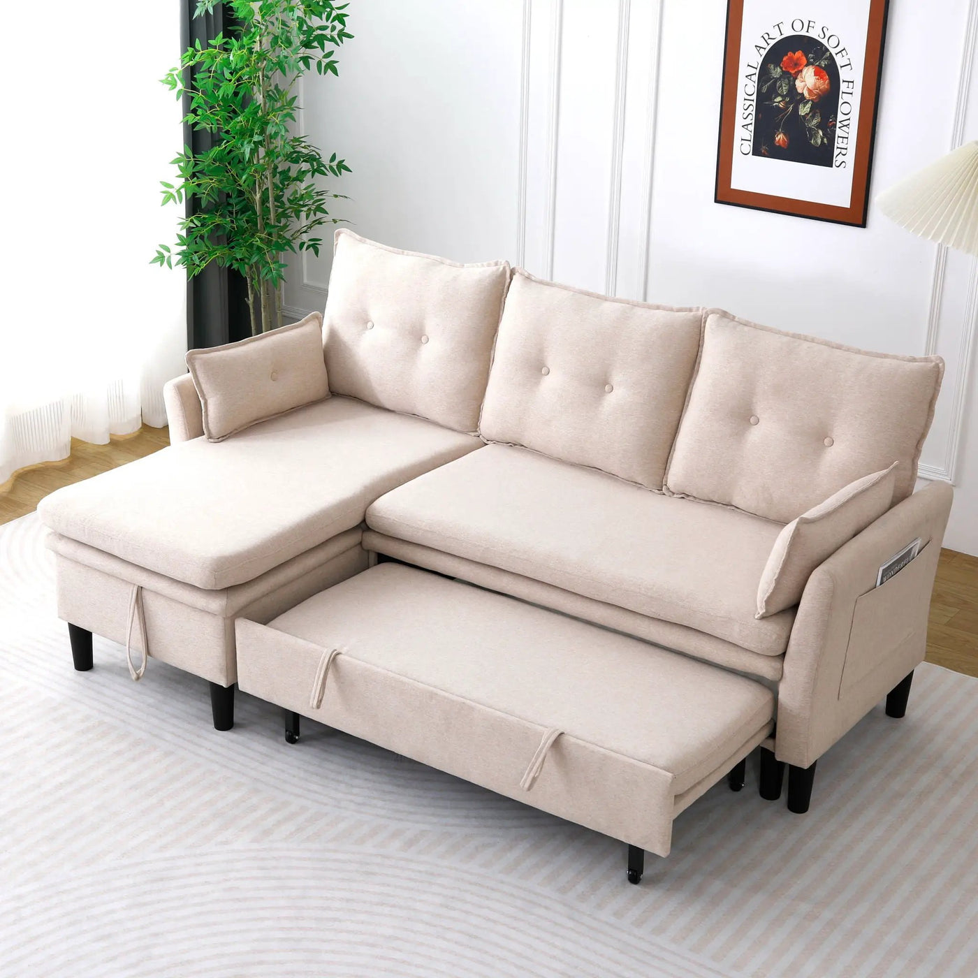 L-Shaped Reversible Chaise Sectional Sofa With Storage by HouseOfZazla