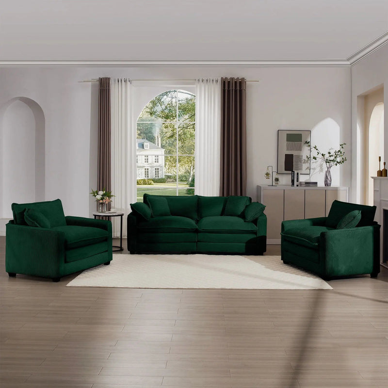 Elegant Oversized Sectional Sofa Set With Deep Seats And Flexible Layout by HouseOfZazla