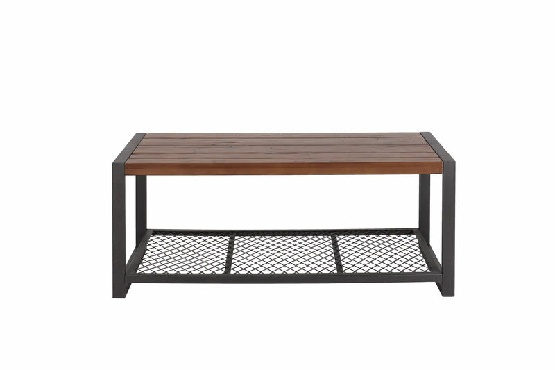 Console Coffee Table With Reclaimed Wood Finish, For Living Room - Natural by Unique Piece Furniture
