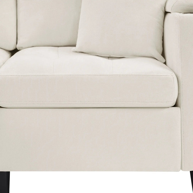 U Shaped Sectional Sofa, Corner Living Room Couch With Built In Cup Holders, Storage, USB Ports by HouseOfZazla