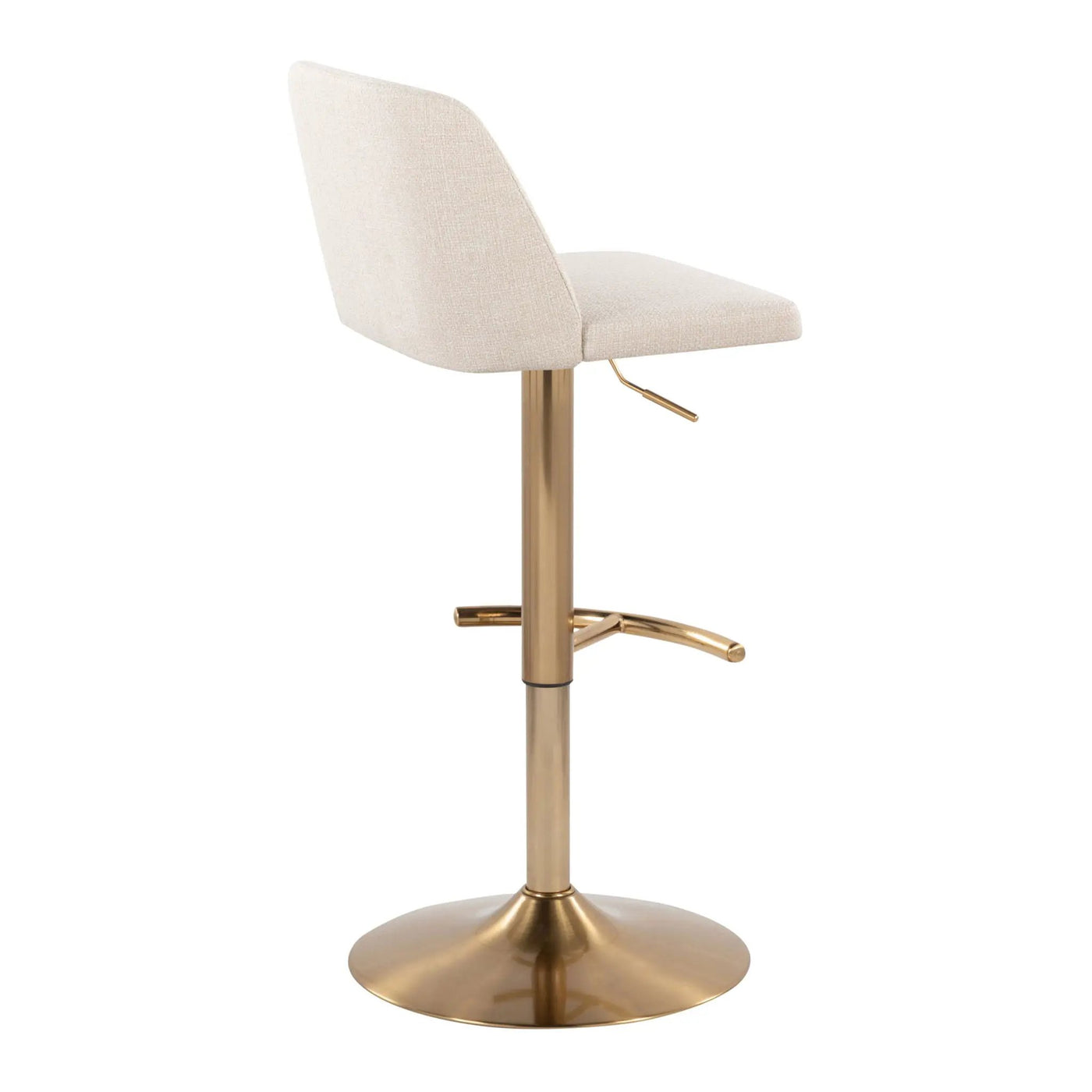 Toriano - Contemporary Adjustable Barstool With Swivel With Rounded T Footrest (Set of 2) by HouseOfZazla