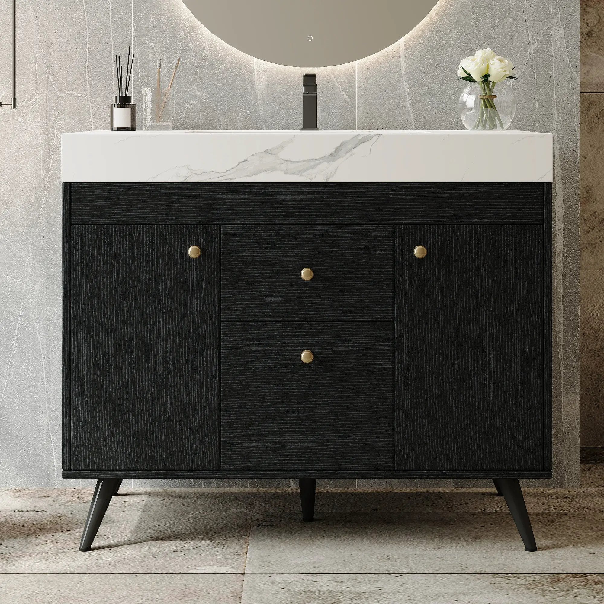 36" Modern Freestanding Bathroom Vanity by HouseOfZazla