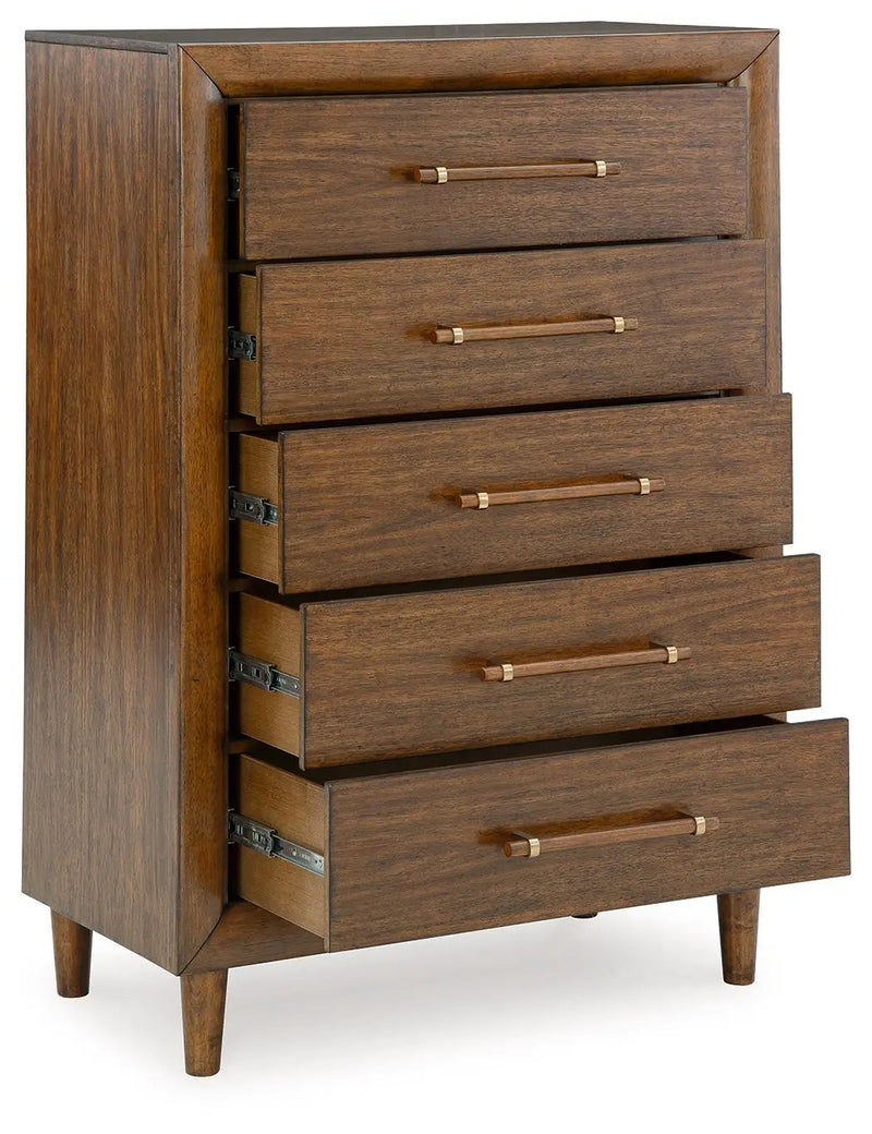 Lyncott - Five Drawer Chest - Brown by Unique Piece Furniture